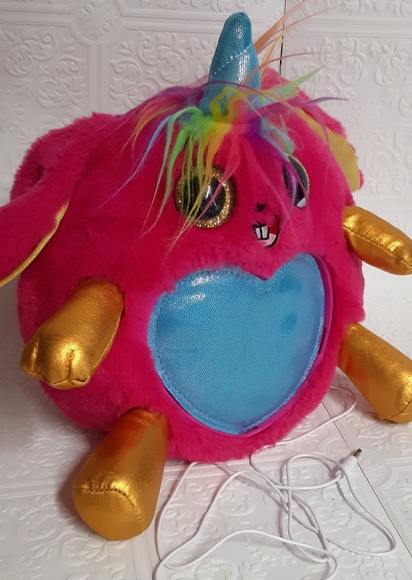 Unicorn Bunny plug in Personal Speaker Pillow Plush Squish toy Rainbowcore - Picture 5 of 6